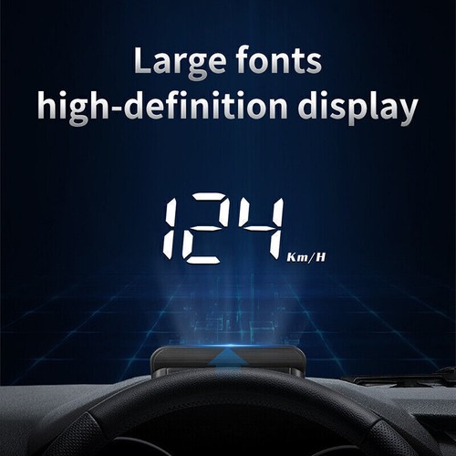 Car HUD Head Up Display OBD2 Overspeed Warning System Projector Windshield - Picture 10 of 12