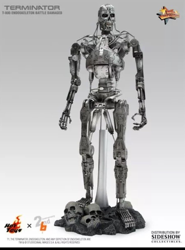 Ultra Rare Sideshow TERMINATOR T-800 ENDOSKELETON BATTLE DAMAGED