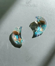 Swarovski 6722 14mm Moon Pendant, Crystal AB (2pcs)