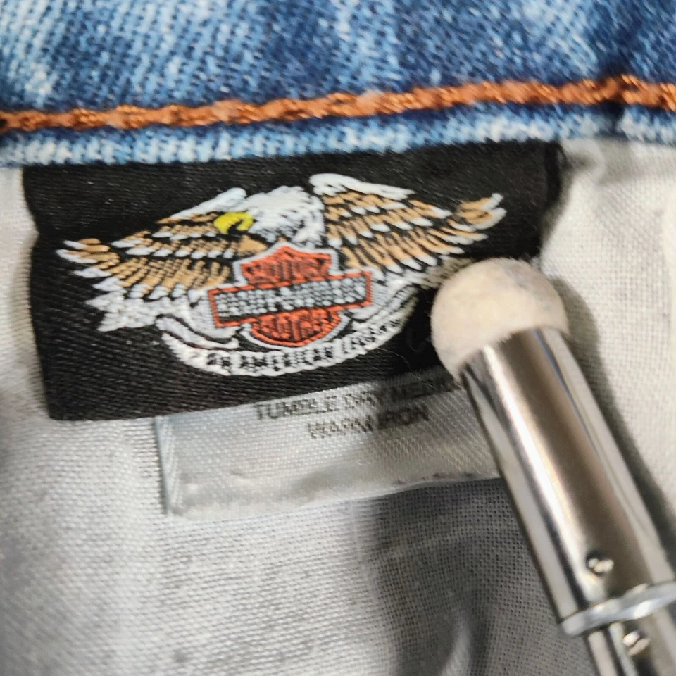 Harley-Davidson 2005 женщин DIY отрезать потертый кромки джинсовой ткани Jean шорты (размер 4P) - Изображение 4 из 4