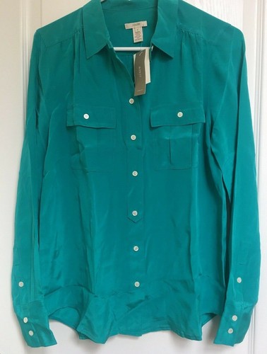 NWT JCrew Blythe Blouse Silk Shirt in 