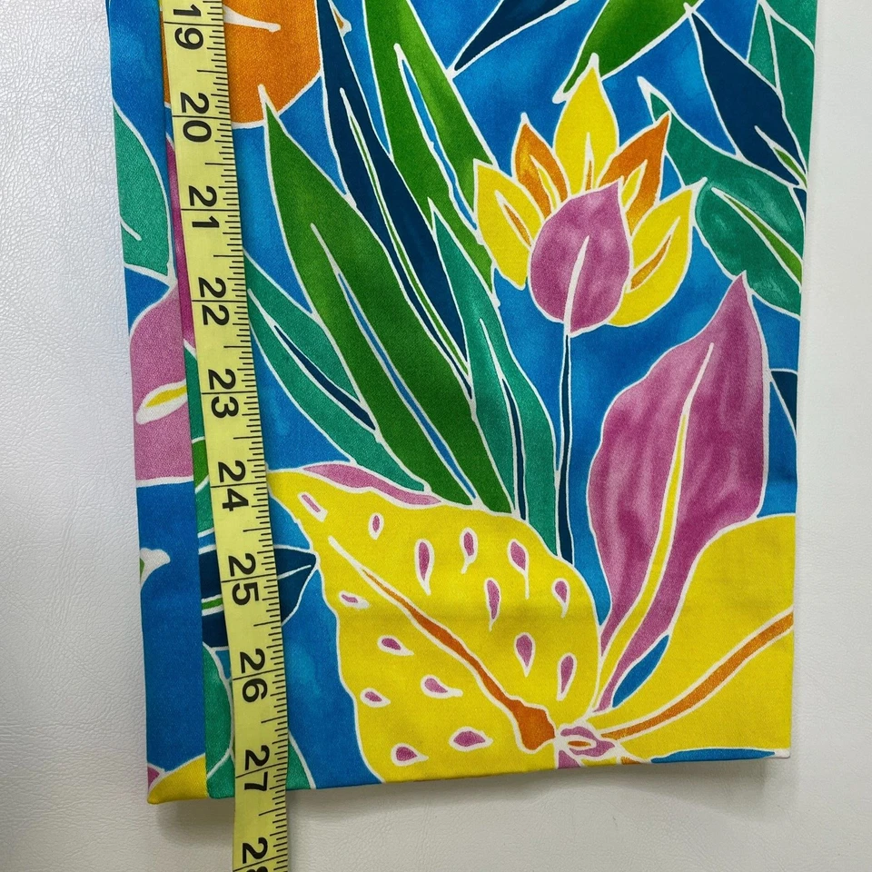 Pantalones al Tobillo Ralph Lauren Talla 14 Tropical Floral Algodón Elástico Vacaciones Verde Foto 3 de 4