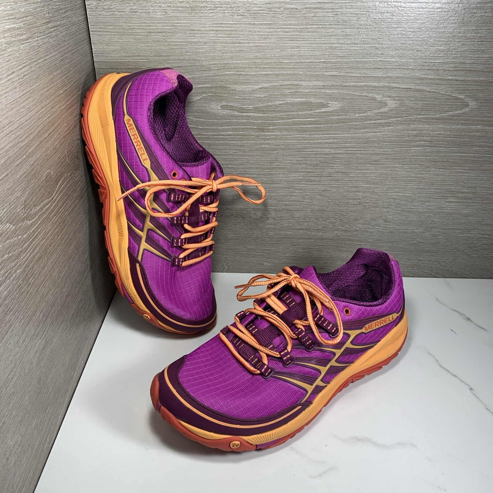 Scarpe da trail running Merrell All Out Rush da donna taglia 8 5 viola sneaker da trekking