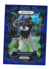 2024 Panini Prizm Baseball Brando Mayea #284 Blue Cracked Ice Prizm NY Yankees