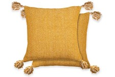 Cushion Covers Throw Two Tone Woven Sofa Pillow Cases - 17"x17" Inch Herringbone