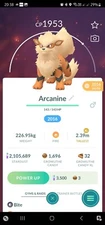 Pokémon Arcanine ( Caught In 2016 ) GO