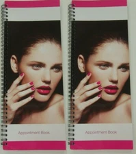 2 Books 2 Column Appointment Book For Office/ Hair Nail Salon NEW FREE SHIPPING