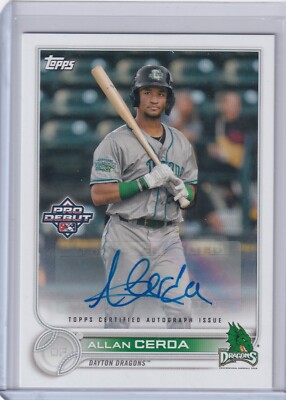 Allan Cerda 2022 Topps Pro Debut MiLB Base Auto/Autograph PD-86