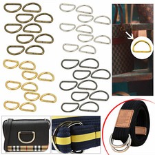 2-100pcs D Ring Webbing Metal Pet Collar for Leathercraft Handbag Purses 15-50mm