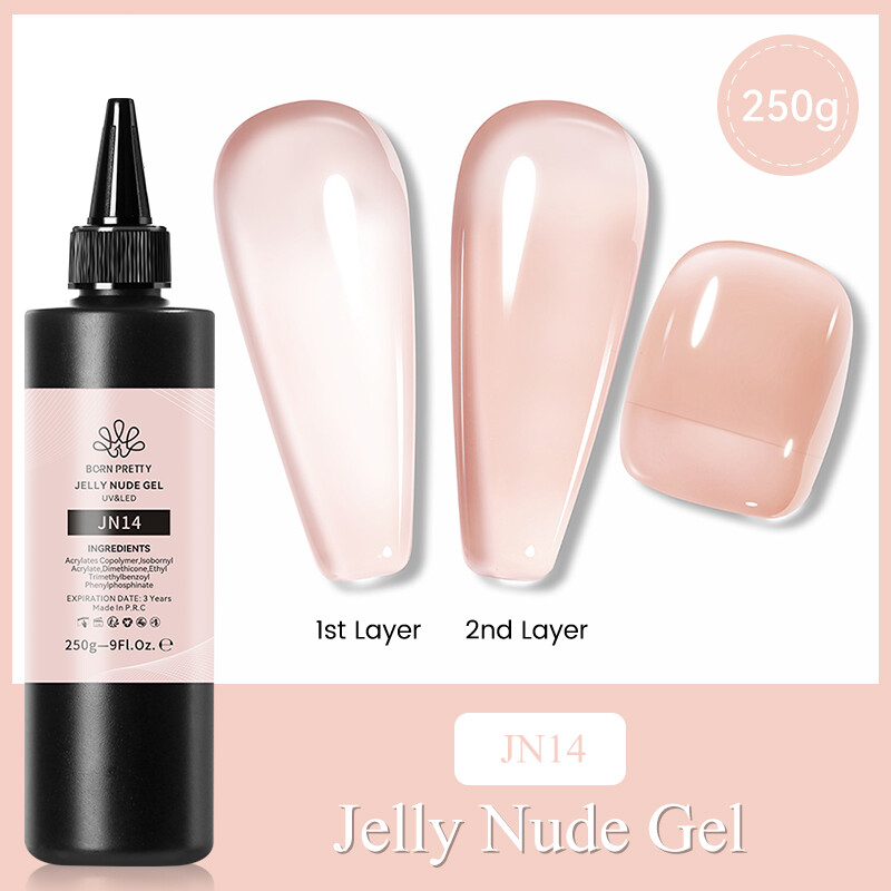 BORN PRETTY Jelly Nude Gel Nagellack 10ml Translucent Soak Off UV Nagellacke - Bild 82 von 157