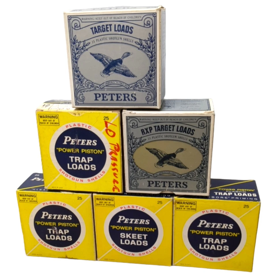 Lot of 6 VINTAGE 1960’s Peters 12GA Skeet Trap Empty SHELL BOX - Image 2 of 4
