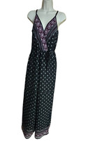 Xhilaration Junior's Boho White Floral Print Elastic Waist Jumpsuit Size Small