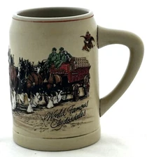 1989 “World Famous Clydesdales” stein. Vintage Anheuser-Busch Budweiser