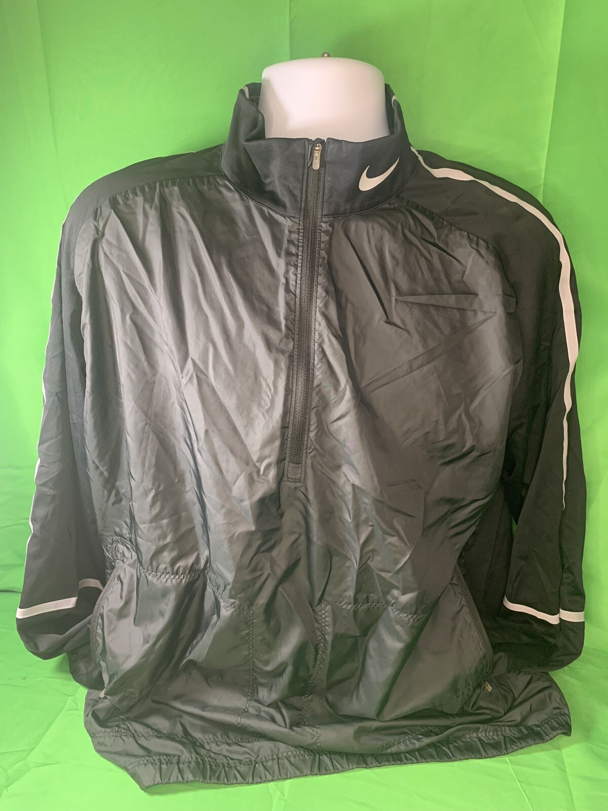 SACAI X NIKE NIKE GOLF 1 2 Zip Pullover Giacca a Vento Nero 582787 010 Uomo Taglia XL