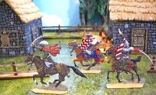 30MM FLAT ZINNFIGUREN ANCIENT MOUNTED KNIGHTS, BEAUTIFUL HAND PAINTED