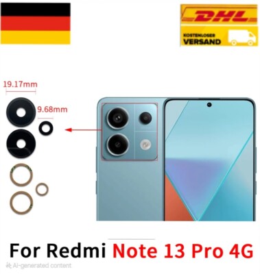 XIAOMI Redmi Note 13 Pro 4G Kamera Linse Glas Camera Glass Lens + Kleber 