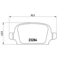 Brembo Bremsbelagsatz Scheibenbremse Hinten FüR Opel Tigra Twintop Corsa C