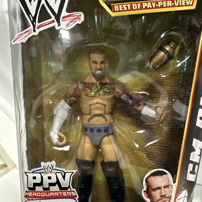 WWE Mattel Elite CM PUNK Wrestlemania PPV 2013 Exclusive w/ urn
