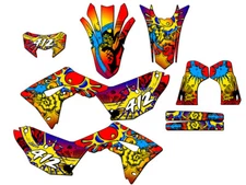 2021-2024 CRF 450 RL ZANY Red Senge Graphics Kit Compatible with Honda