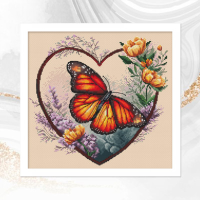Cross stitch kit for embroidery Butterfly  Needlepoint  needlework Tela Artis