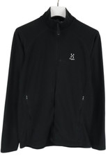 Haglofs Pollux Jacket Sweatshirt Men M Fleece Zipper Pockets Black