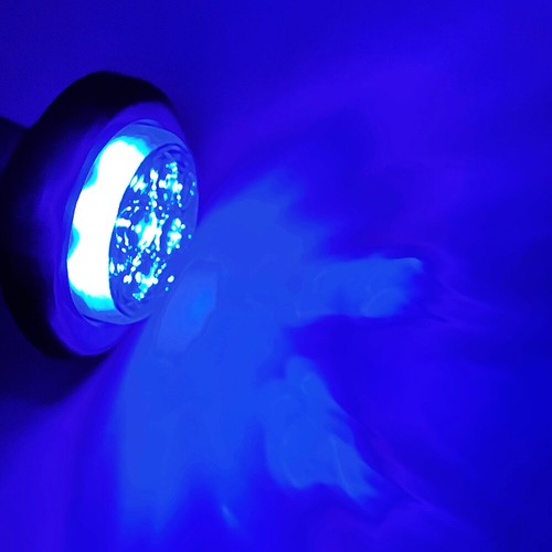 4x 2" Inch Blue Round LED Light Clearance Side Marker Lights Truck Trailer 12V - Picture 2 of 11
