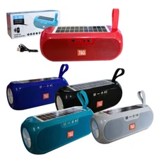 Bluetooth Speaker Wireless Stereo Solar Power Loudspeaker FM Radio Aux TF USB