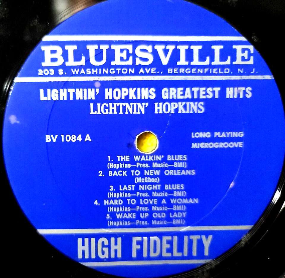 Lightnin' Hopkins His Greatest Hits MONO 1964 LP VINYL VG / JACKET VG+