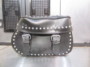 2007 Victory Kingpin leather saddle bag right side (Auburn Made in USA