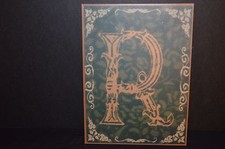 METAL WALL HANGING PLAQUE WITH LETTER R -NEW
