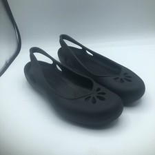 Crocs Kadee Women's Black slip on cut out on top heel strap Size 9