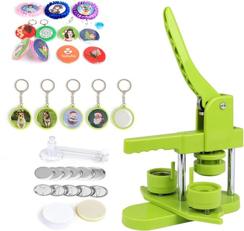 premium Button Maker Badge Press Machine Circle Cutter 100 Buttons 25/37/58MM - Picture 6 of 10