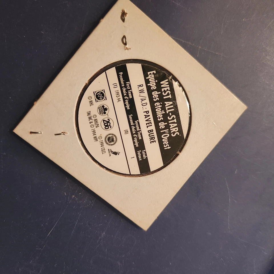 94-95 Canada Games NHL POGS #266 West All Stars Pavel Bure Canucks - Image 2 of 2