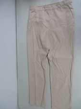 J. Jill Cotton blend Straight leg Stretch Elastic waist Tan Pants Size 10