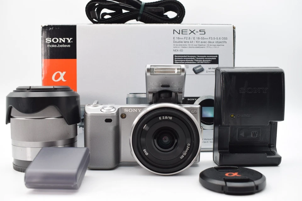Appareil photo sans miroir SONY a NEX-5 16mm F2.8 /18-55mm F3.5-5.6 "Japanese... - Photo 3/4