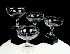 Schott Zwiesel Crystal Neckar Clear 4 Piece 4 1/4" Champagne Tall Sherbets 1972-