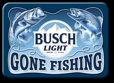 Busch Light Gone Fishing Ice Box Refrigerator Magnet Made In The USA