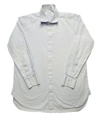 Charles Tyrwhitt Dress Shirt Adult 16.5 34 Blue White Gingham Preppy Classic Men