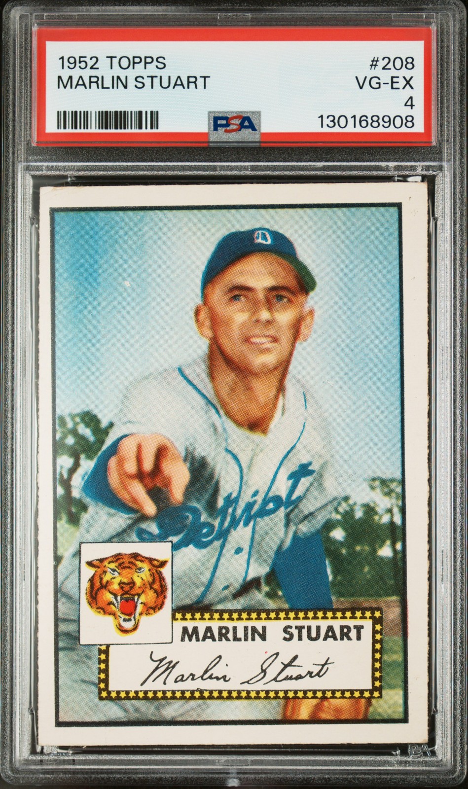 1952 TOPPS #208 MARLIN STUART PSA 4
