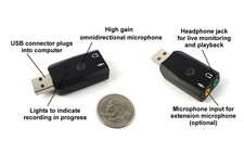 COURT REPORTER MIC COMPUTER LAPTOP MICROPHONE HIGH QUALITY USB