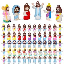 Little Jesus Figures, 60PCS Mini Jesus Figurines in Bulk, Jesus Loves You Tiny J