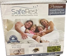Waterproof Mattress Cover ~SafeRest Full Size Premium Hypoallergenic Vinyl~NEW