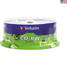 Verbatim 700MB CD-RW 2x-12x - 25 Count Spindle for Data Archiving