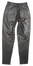 Pour Femmes Jean en Cuir/ Pantalon Cuir Marron-Noir Lisse Gr. 36