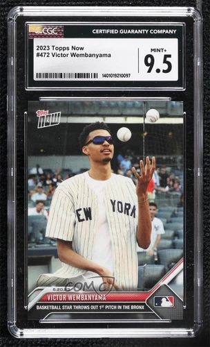 2023 Topps Now /48654 Victor Wembanyama #472 CGC 9.5 Mint+ Rookie RC