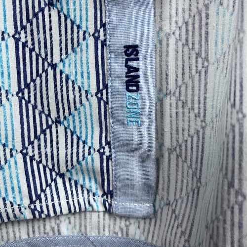 Tommy Bahama Men's Island Zone Silk Blend Geometric Hawaiian Shirt Size L; Aloha - Picture 3 of 13