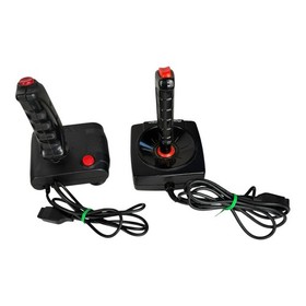 Atari 2600 4-Switch Woodgrain Console Driving Controllers Joysticks Tested Works