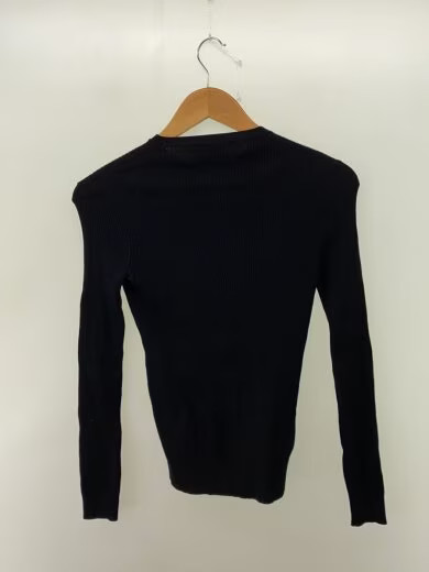 PRADA/Crew Neck Rib Knit/Size 36/Rayon/Black/DNA964 S221 1ZT9 thumbnail 2