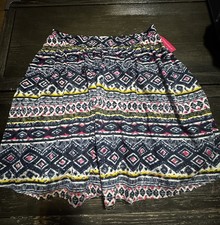 Xhilaration Womens Small Skirt Geometric Boho Print Elastic Waist NWT Target