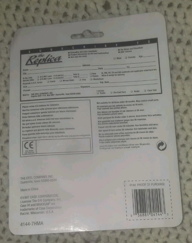 Ertl Case IH 1997 Farm Show MX120 Maxxum Tractor - Image 3 of 4